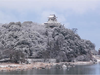 冬の犬山城